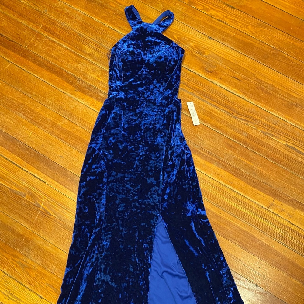 Morgan & Co. Royal Blue Velvet Dress